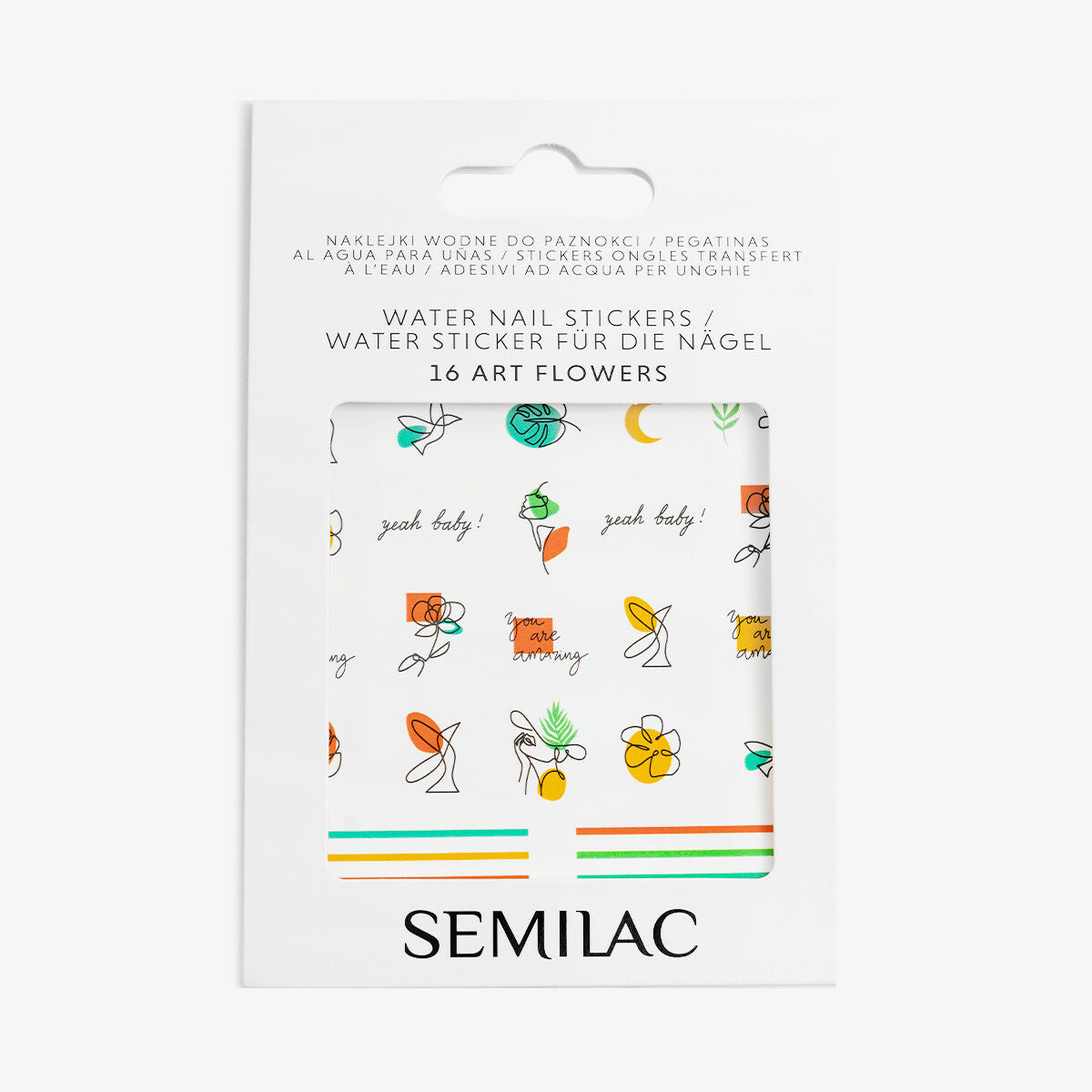 Semilac Naklejki Wodne Do Paznokci Art Flowers 16