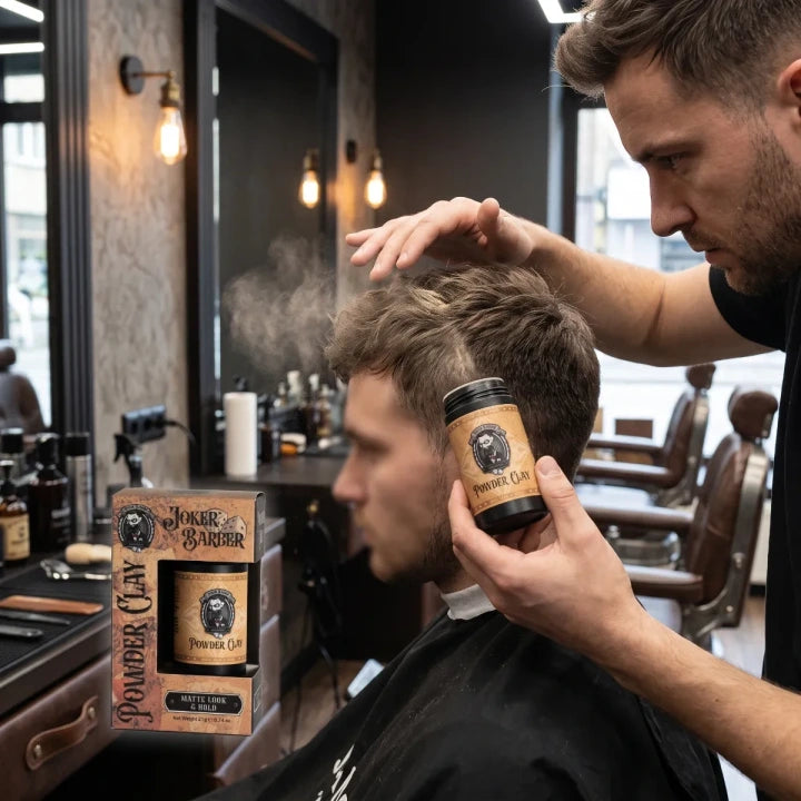 Joker Barber Powder Clay puder z glinką do stylizacji włosów 21 g