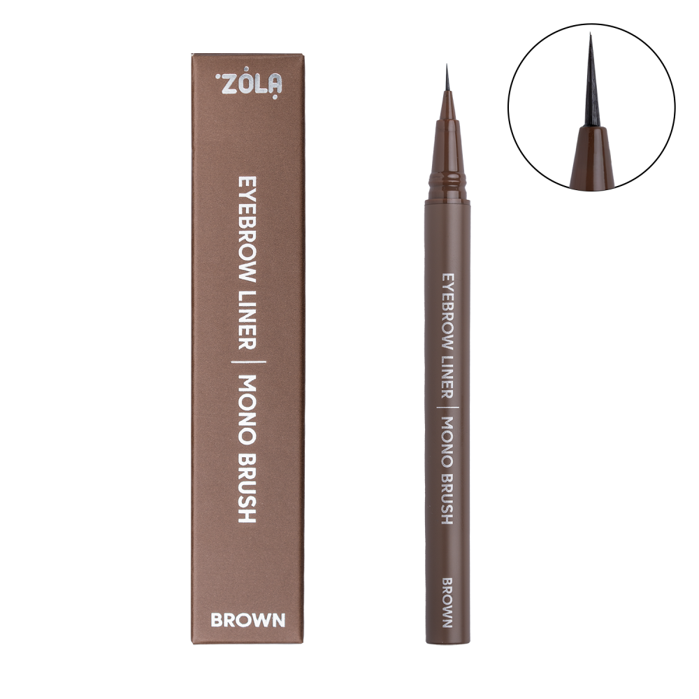 ZOLA Eyebrow Liner Brown eyeliner do brwi z monoaplikatorem