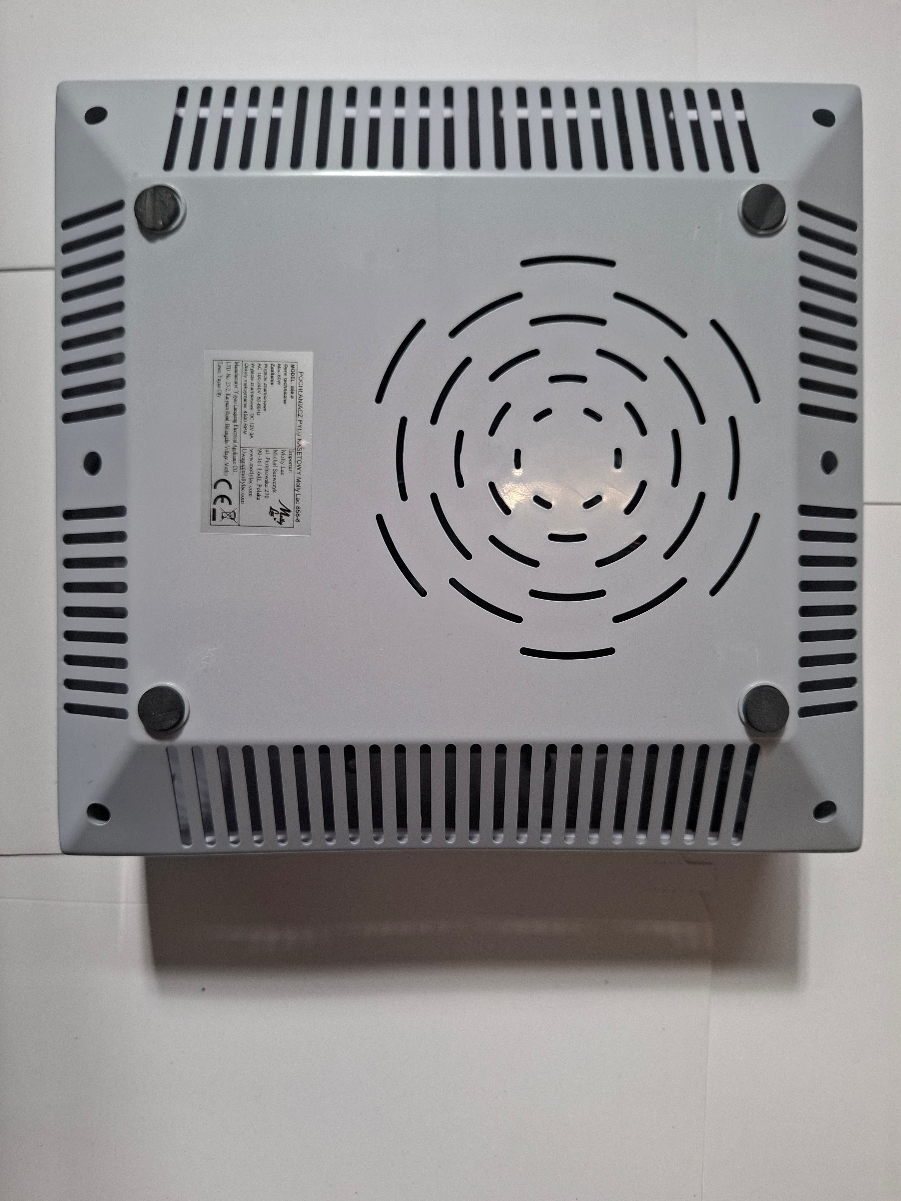 Outlet Mollylac Pochłaniacz Pyłu 80W Kasetowy 1-Wiatrakowy White Biały 858-8 72/2026