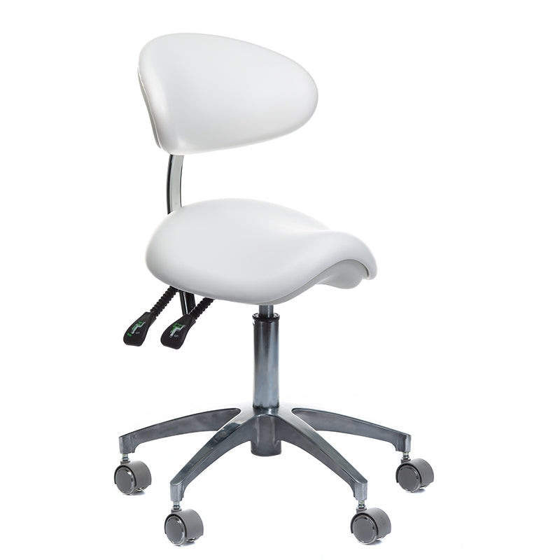 Taboret Medyczny z Oparciem BD-Y925 Biały