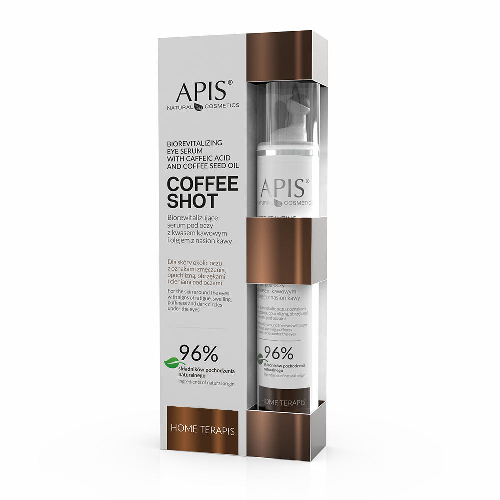 APIS Professional Apis Coffee Shot Home TerApis Biorewitalizujące Serum Pod Oczy z Kwasem Kawowym i Olejem z Nasion Kawy 10ml