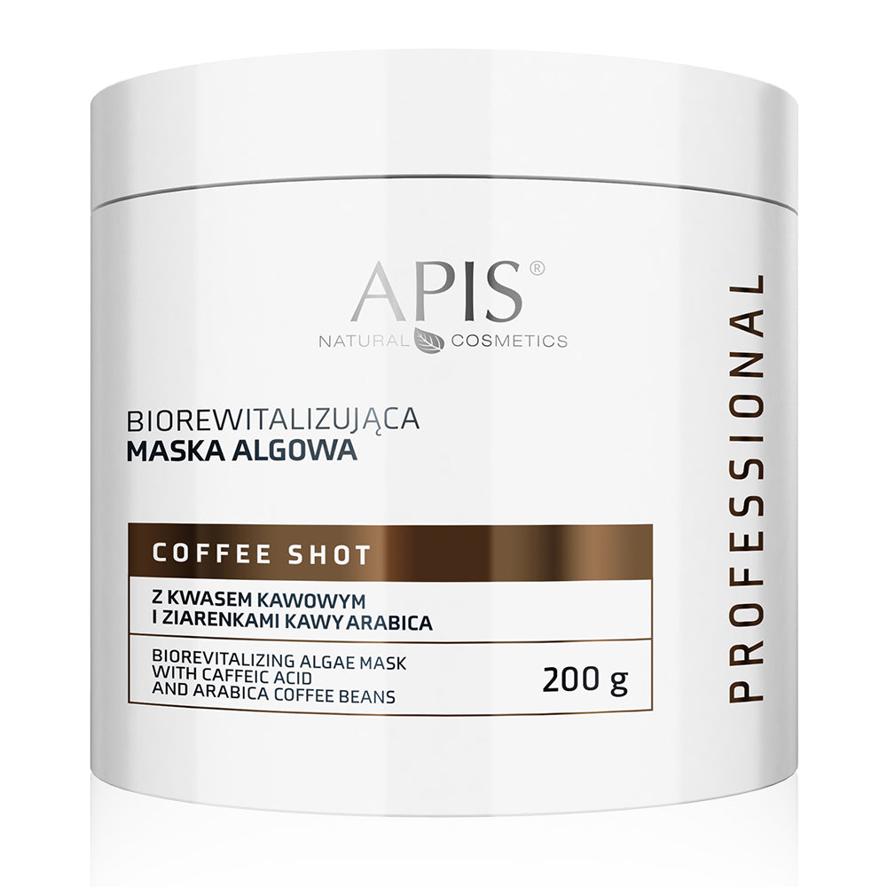 APIS Professional APIS Coffee Shot Biorewitalizująca Maska Algowa z Kwasem Kawowym i Ziarenkami Kawy 200g