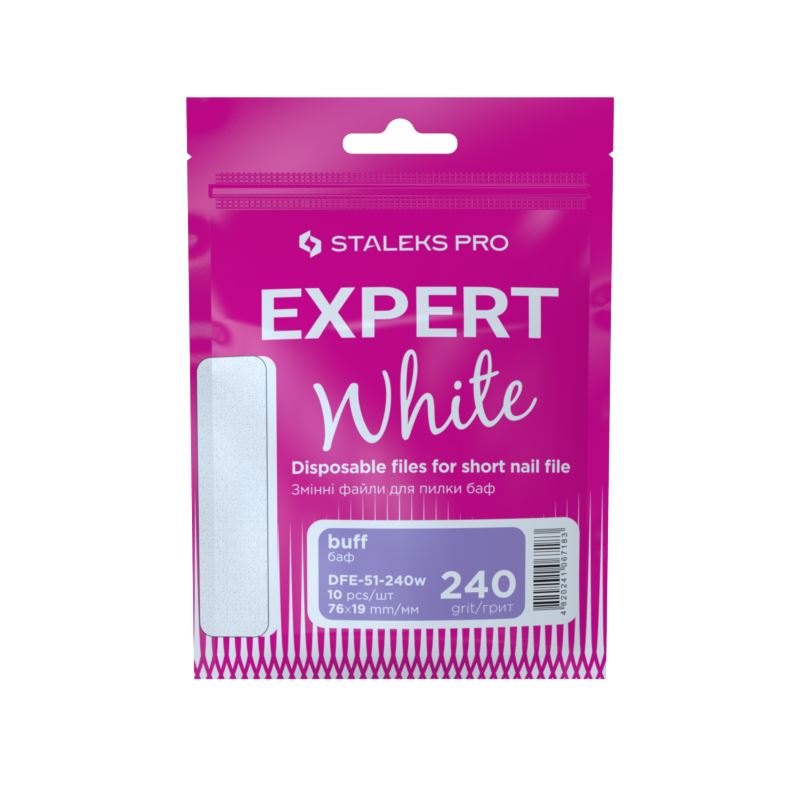 Staleks Pro Expert White DFE-51-240w Nakładki Jednorazowe Białe Do Polerki Gradacja 240 10 Sztuk