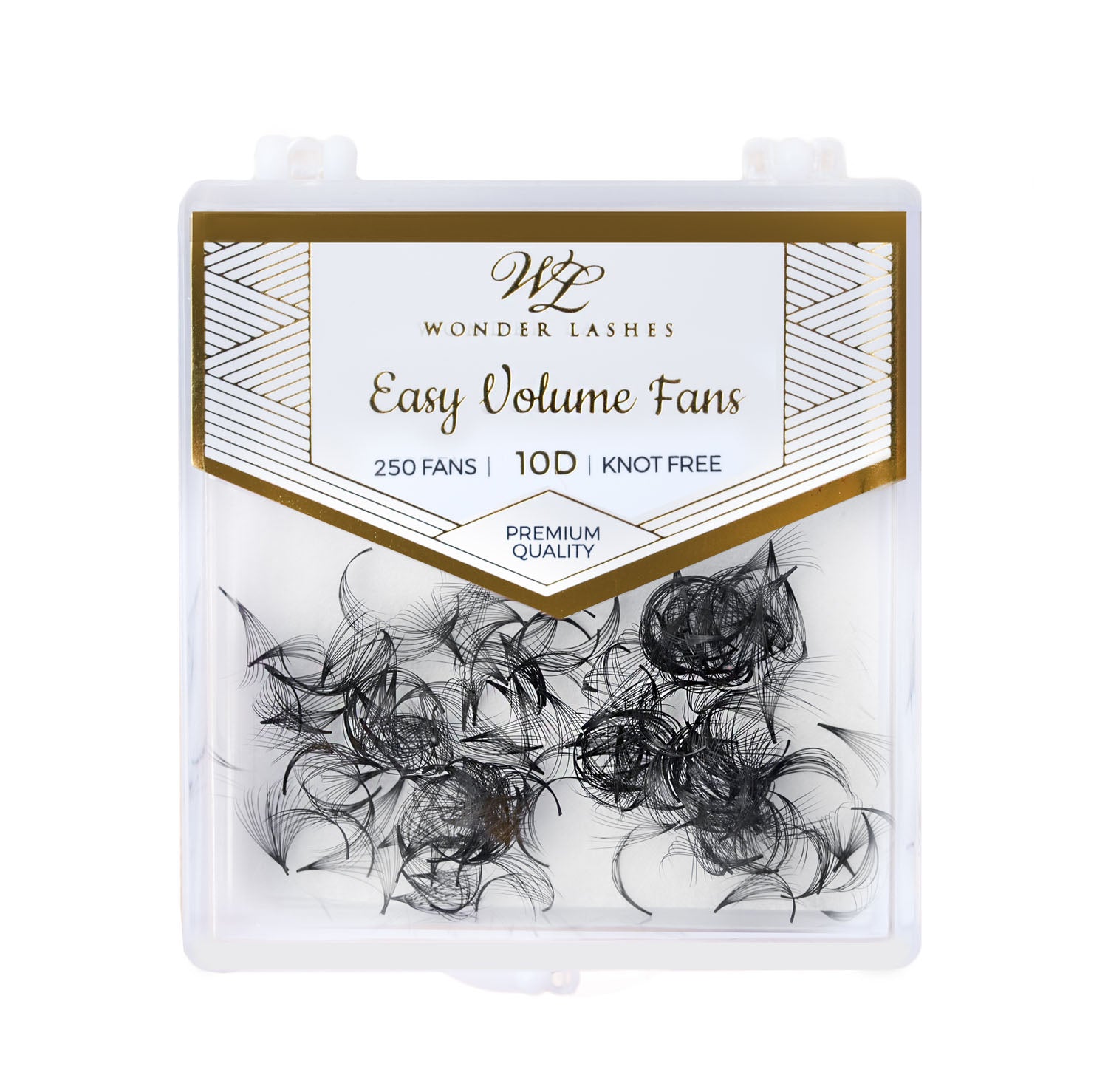 Wonder Lashes Rzęsy Easy Volume Fans 10D  Skręt D Ok. 250 szt