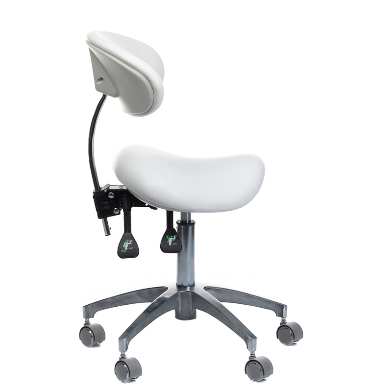Taboret Medyczny z Oparciem BD-Y925 Biały