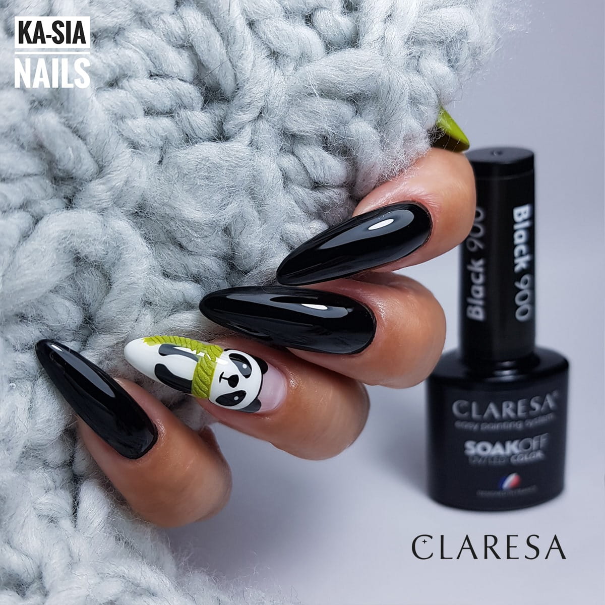 Claresa - Lakier hybrydowy BLACK 900 -5g