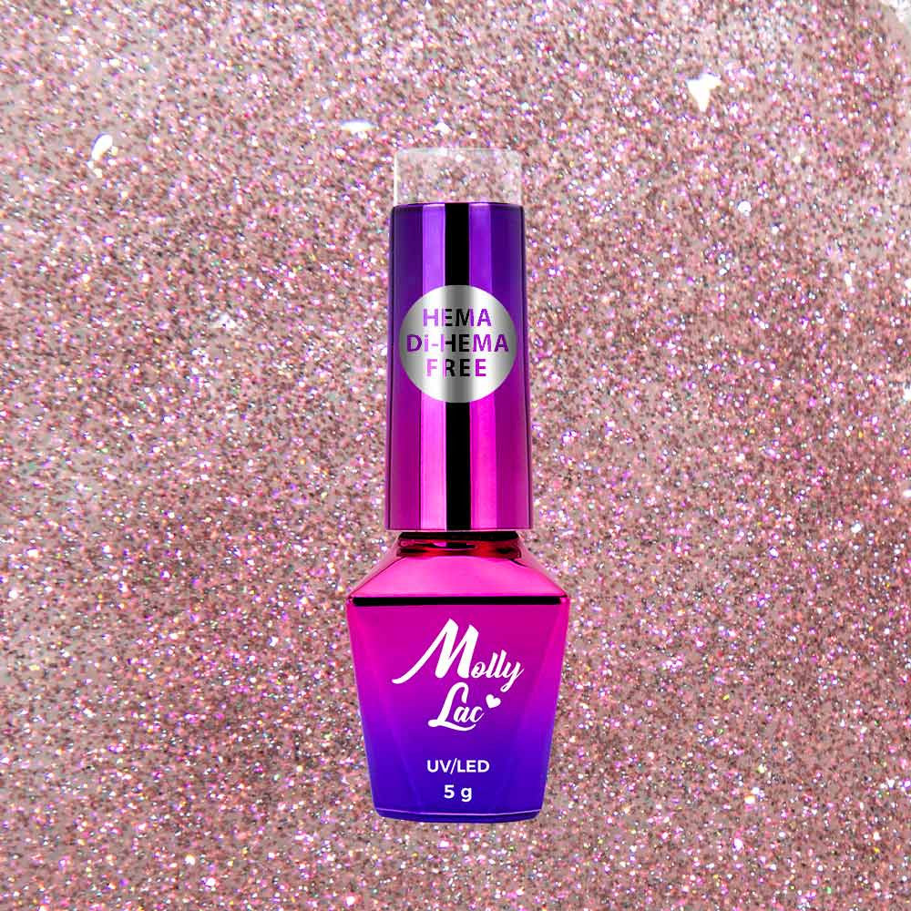 Lakier hybrydowy MollyLac Shocking Shine Sinner Hema/di-Hema free 5g Nr 687