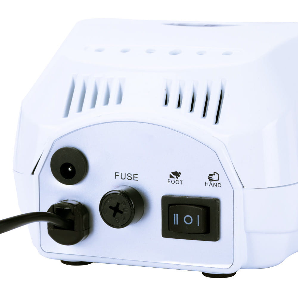 Frezarka Do Paznokci 65w Z Zestawem Profesjonalnych Frezów Powerdrill Dm202 Mollylac Biała White