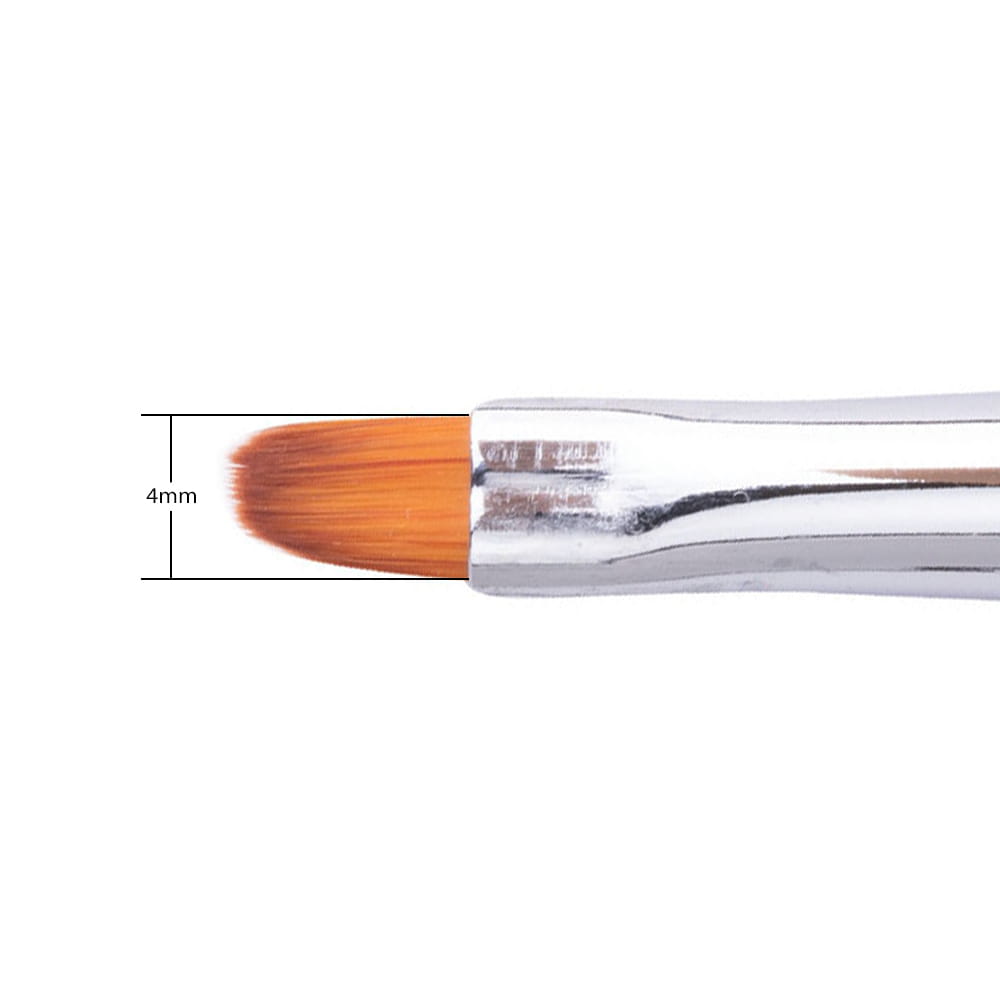 Molly Nails Pędzelek Do Żelu Owalny Rozmiar 4 Pro Gel Rainbow Długość Włosia 6mm