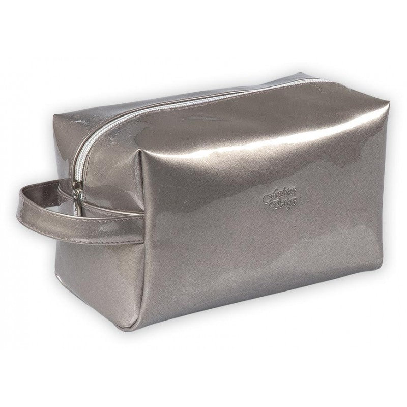 Top Choice - Kosmetyczka Metallic 22 x 13 x 12 Srebrna 97041