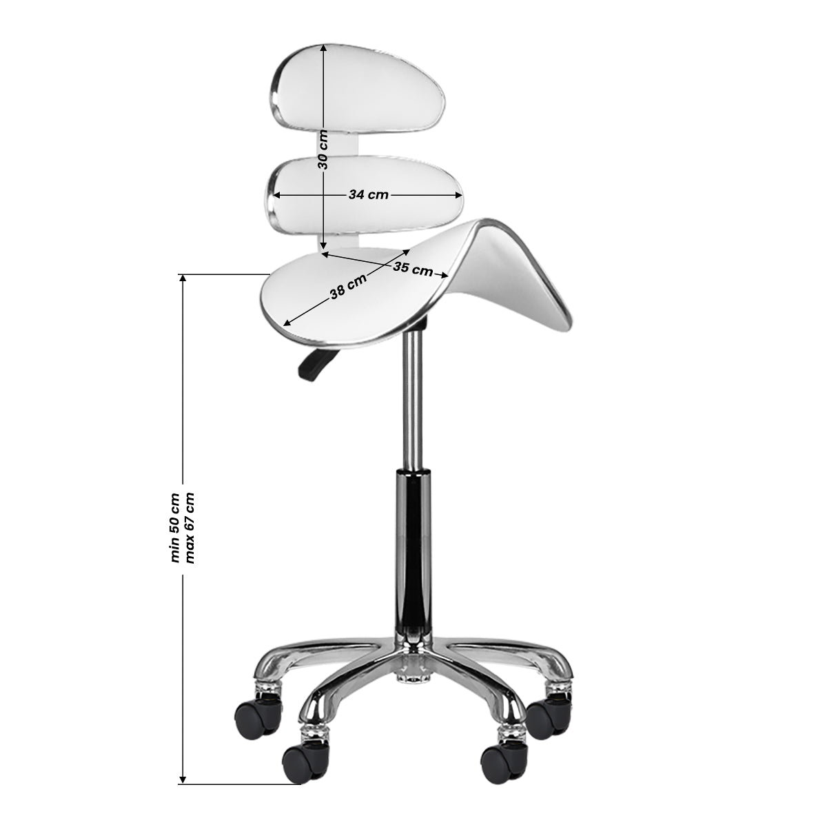 Taboret Kosmetyczny Roll Speed Am-880 Biały