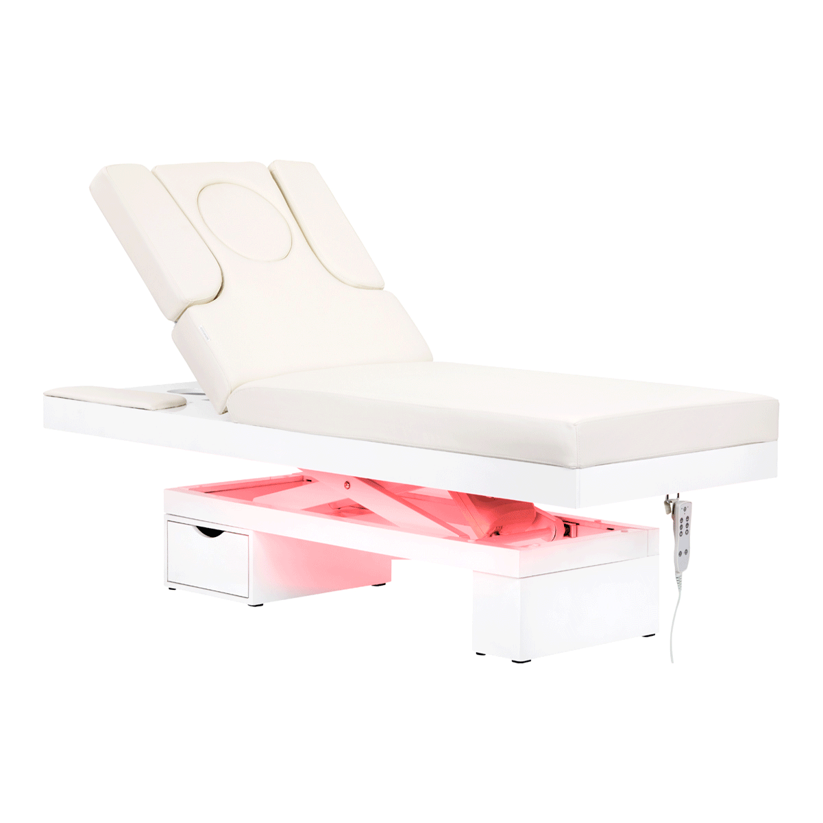 Spa Leżanka Kosmetyczna Azzurro 815b Świecąca White Podgrzewana