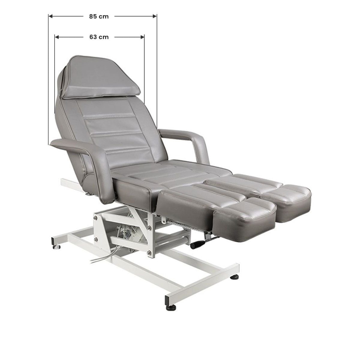 Fotel Kosmetyczny Elektr. Azzurro 673as Pedi 1 Siln. Szary