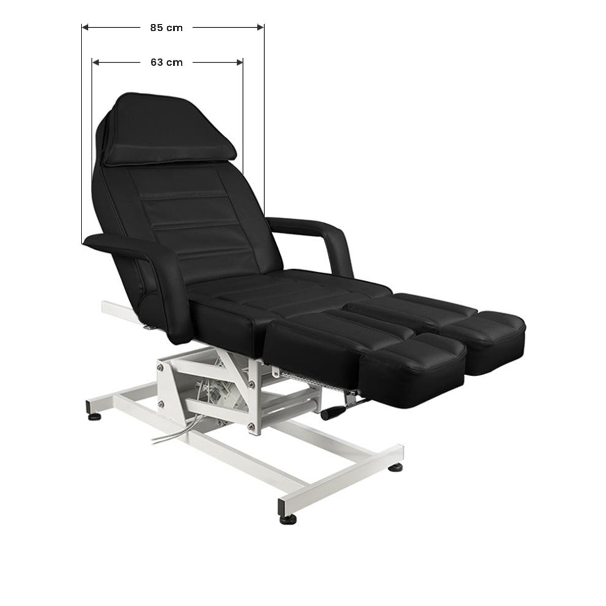 Fotel Kosmetyczny Elektr. Azzurro 673as Pedi 1 Siln. Czarny