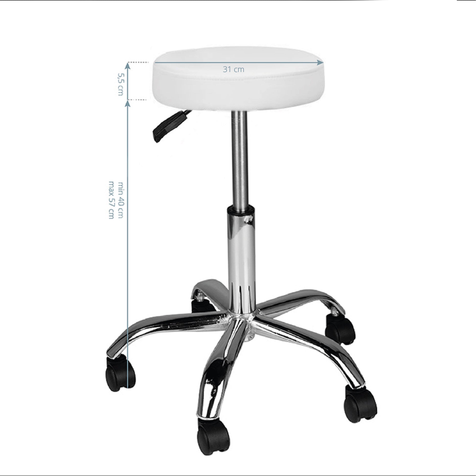 Taboret Kosmetyczny AM-310 Biały