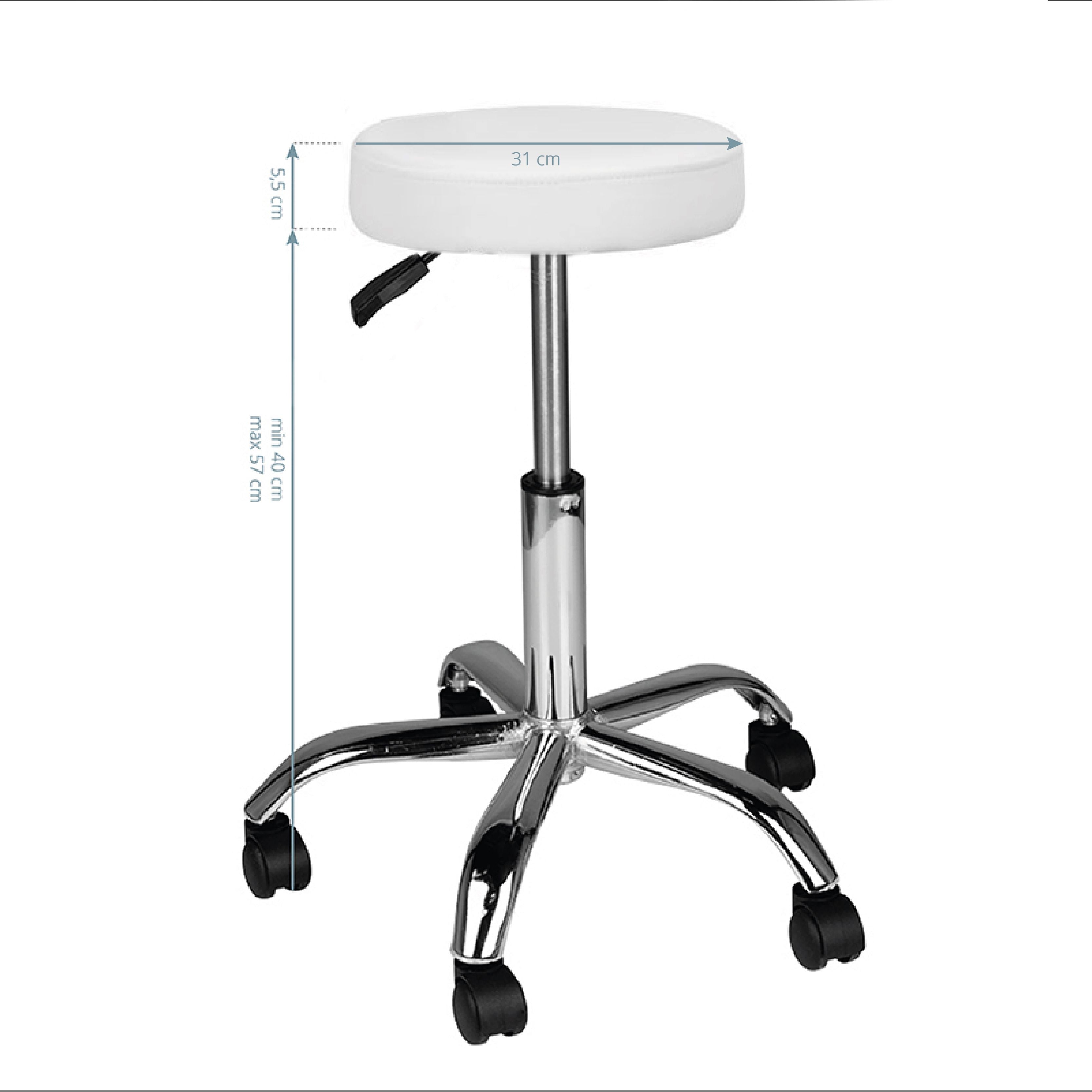Taboret Kosmetyczny AM-310 Biały