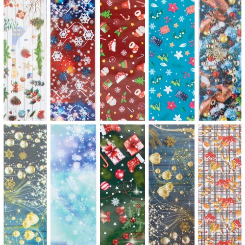 Folie Transferowe Christmas 10 sztuk po 100cm 12-05 (1)