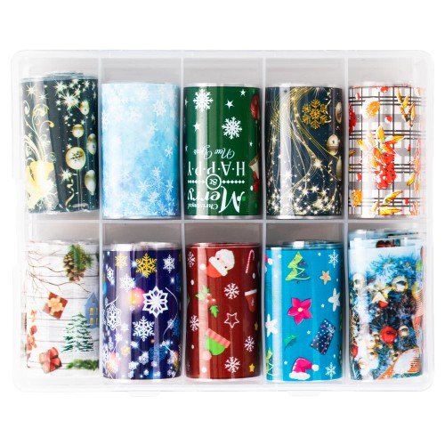 Folie Transferowe Christmas 10 sztuk po 100cm 12-05 (1)