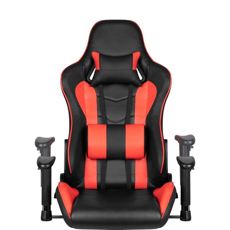 Fotel gamingowy Premium 557 z podnóżkiem czerwony