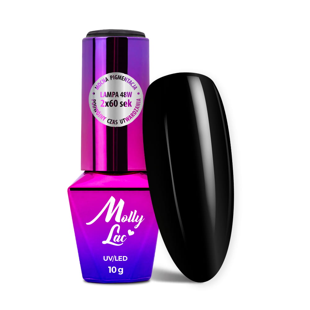Lakier Hybrydowy MollyLac - Ultimate Black 10ml