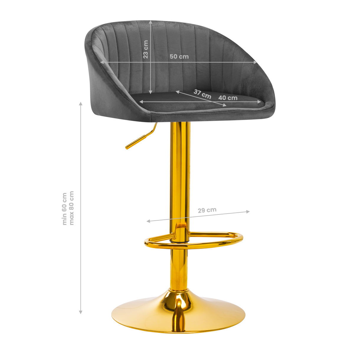 Hoker Barowy Qs-B16g Aksamit Szary