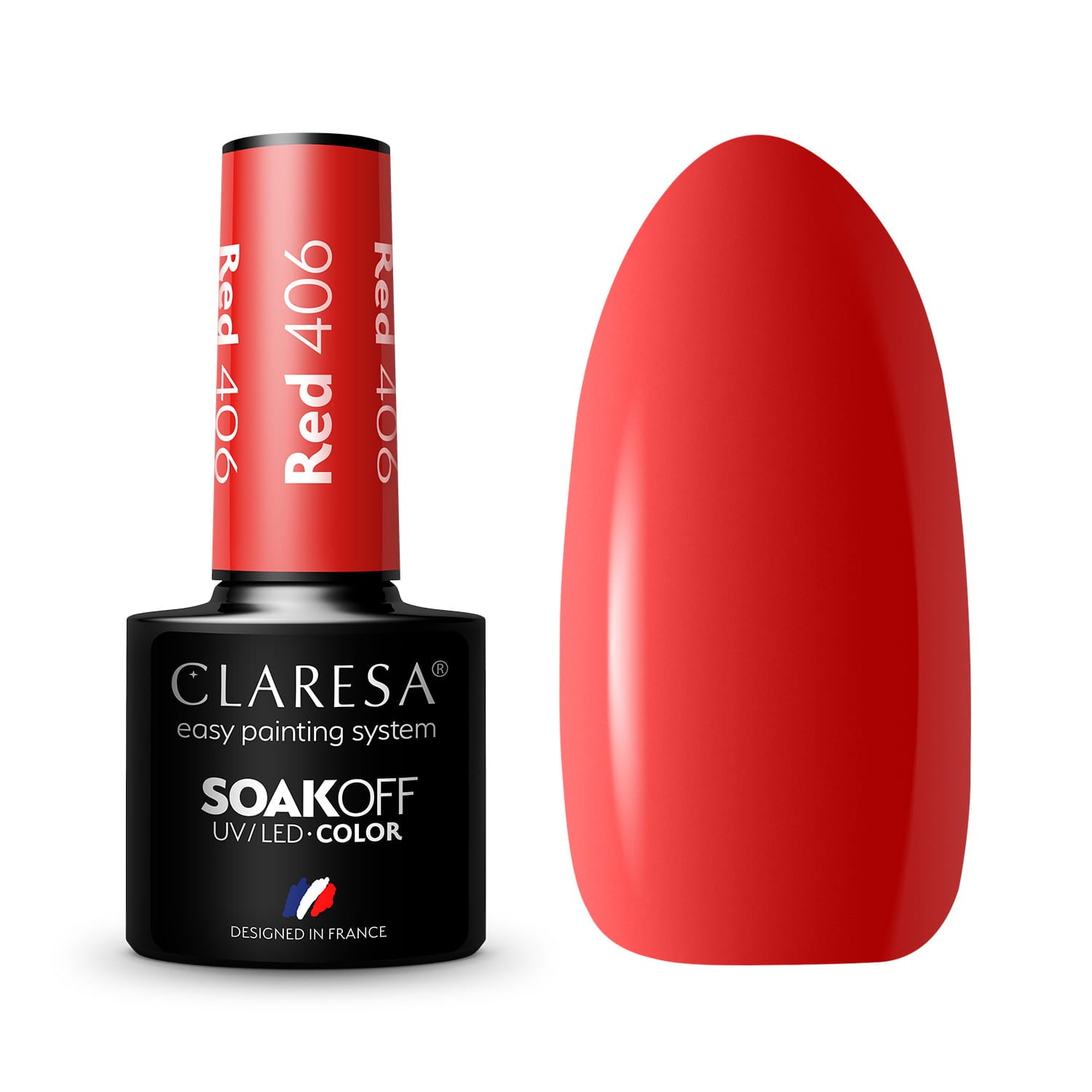 Claresa - Lakier hybrydowy RED 406 5g