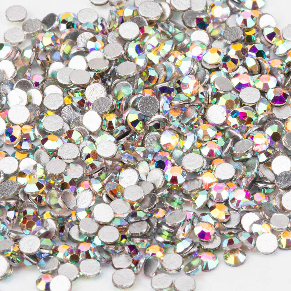 Cyrkonie Do Paznokci Szklane SS5 Crystal AB 1440 Szt Paczka