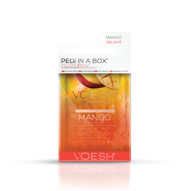 VOESH Mango Delight Pedi In A Box Deluxe Zestaw Do Pedicure 4 Kroki