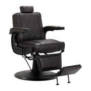 Hair System fotel barberski BM88066B brązowy czarna rama
