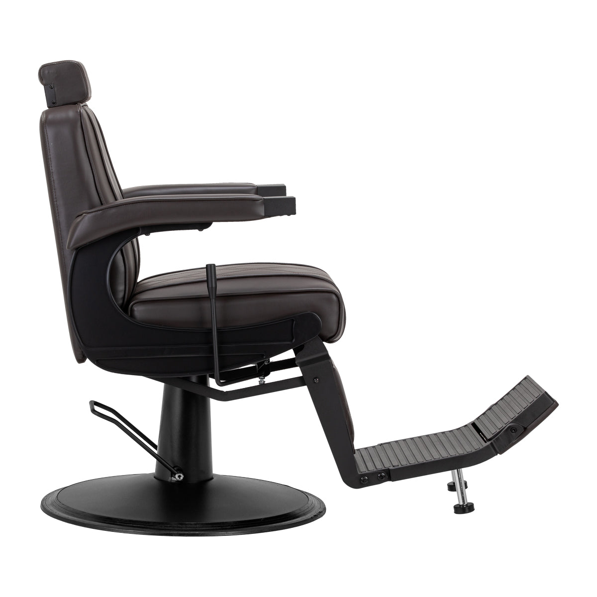 Hair System fotel barberski BM88066B brązowy czarna rama