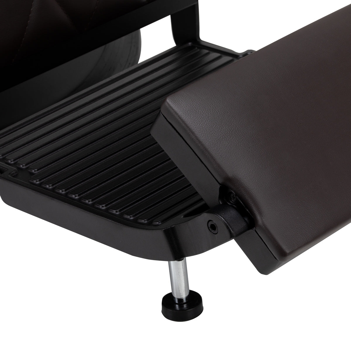 Hair System fotel barberski BM88066B brązowy czarna rama
