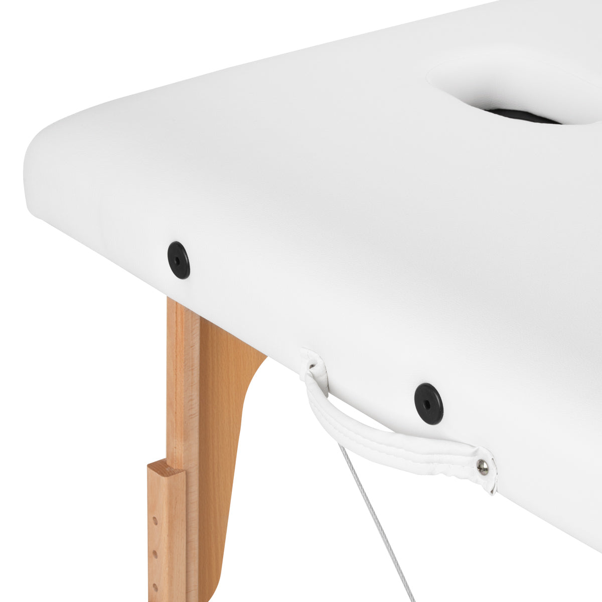 Stół składany do masażu drewniany Balance 2 segmentowy white