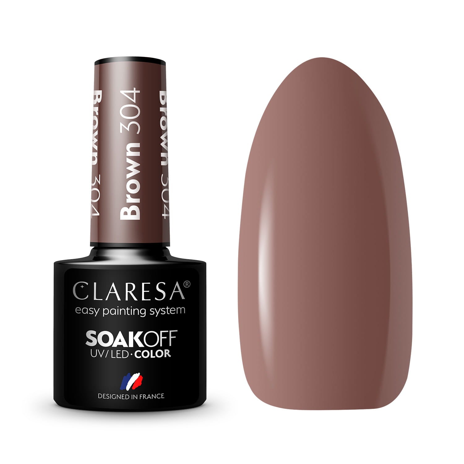 Claresa - Lakier hybrydowy BROWN 304 -5g