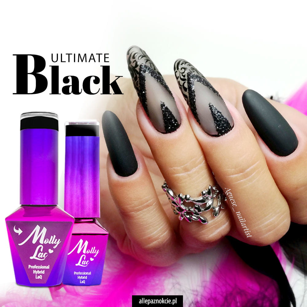 Lakier Hybrydowy MollyLac - Ultimate Black 10ml