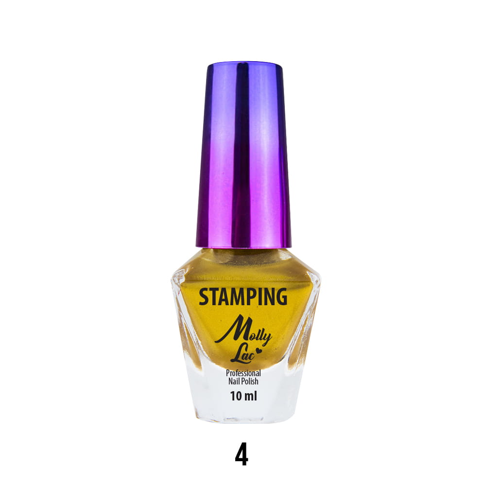 Molly Lac Lakier Do Stempli I Stampingu 10 Ml Złoty Nr 4