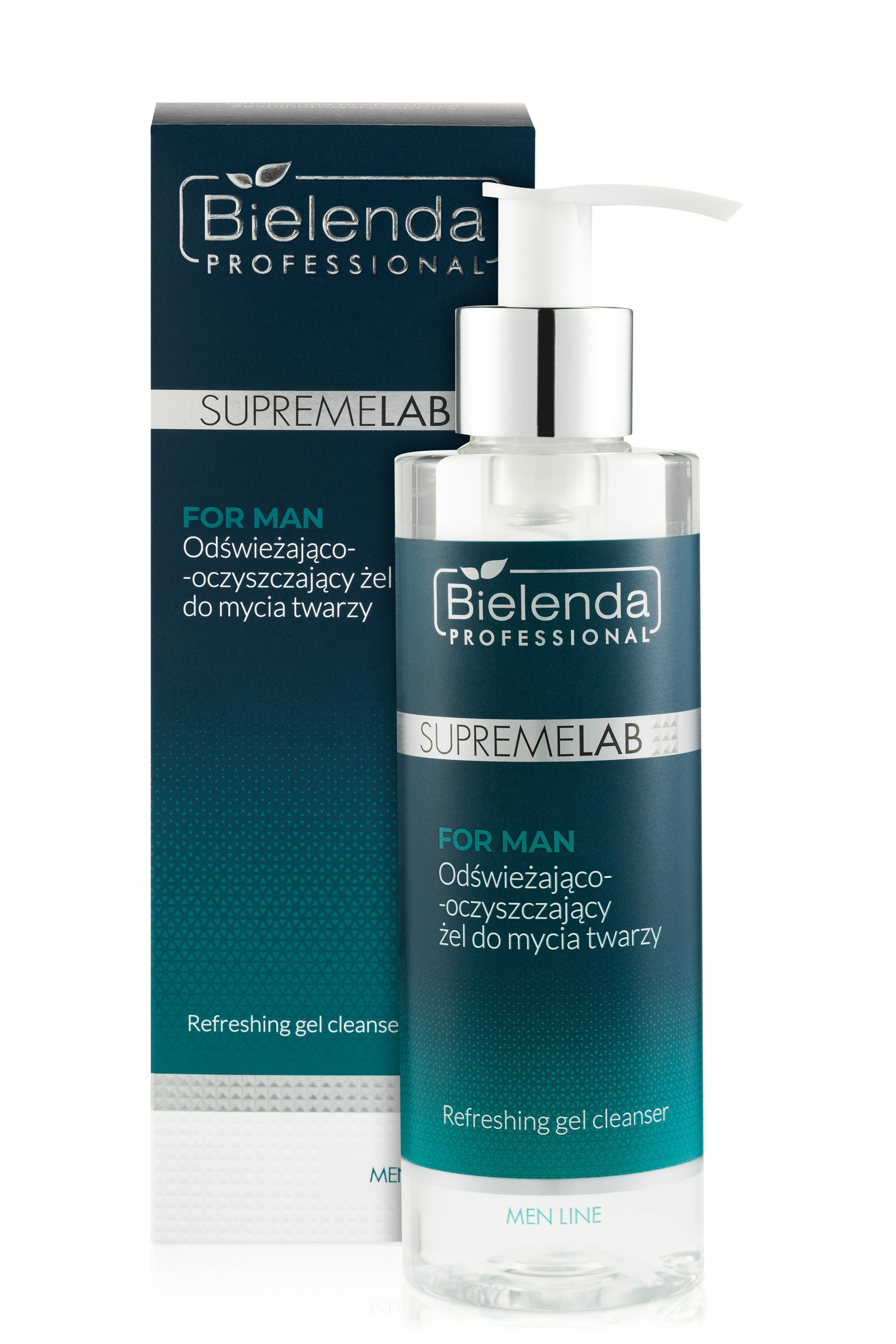 Bielenda SupremeLab For Men - Odświeżająco-Oczyszczający Żel Do Mycia Twarzy 200ml