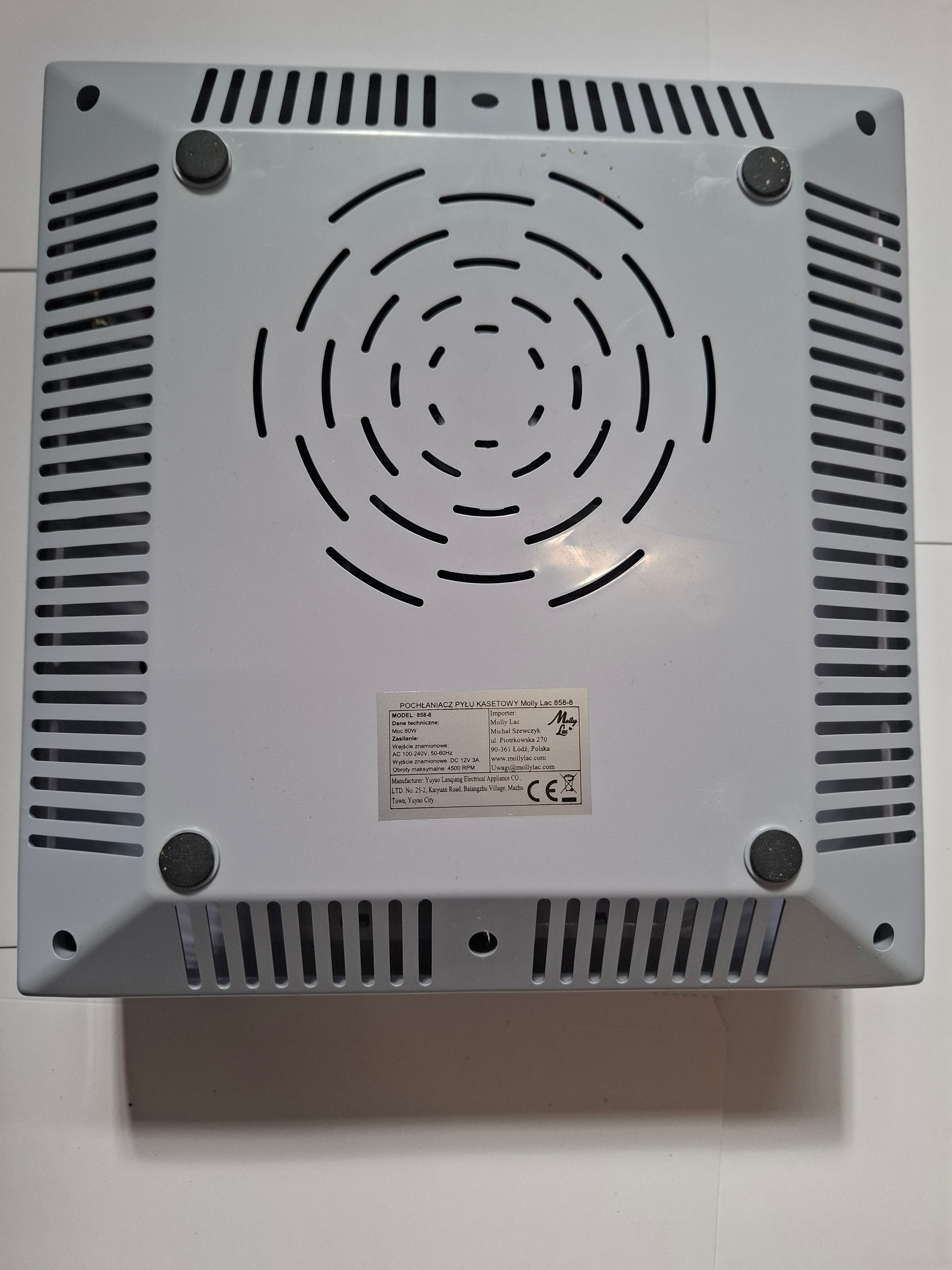 Outlet Mollylac Pochłaniacz Pyłu 80W Kasetowy 1-Wiatrakowy White Biały 858-8 71/2026