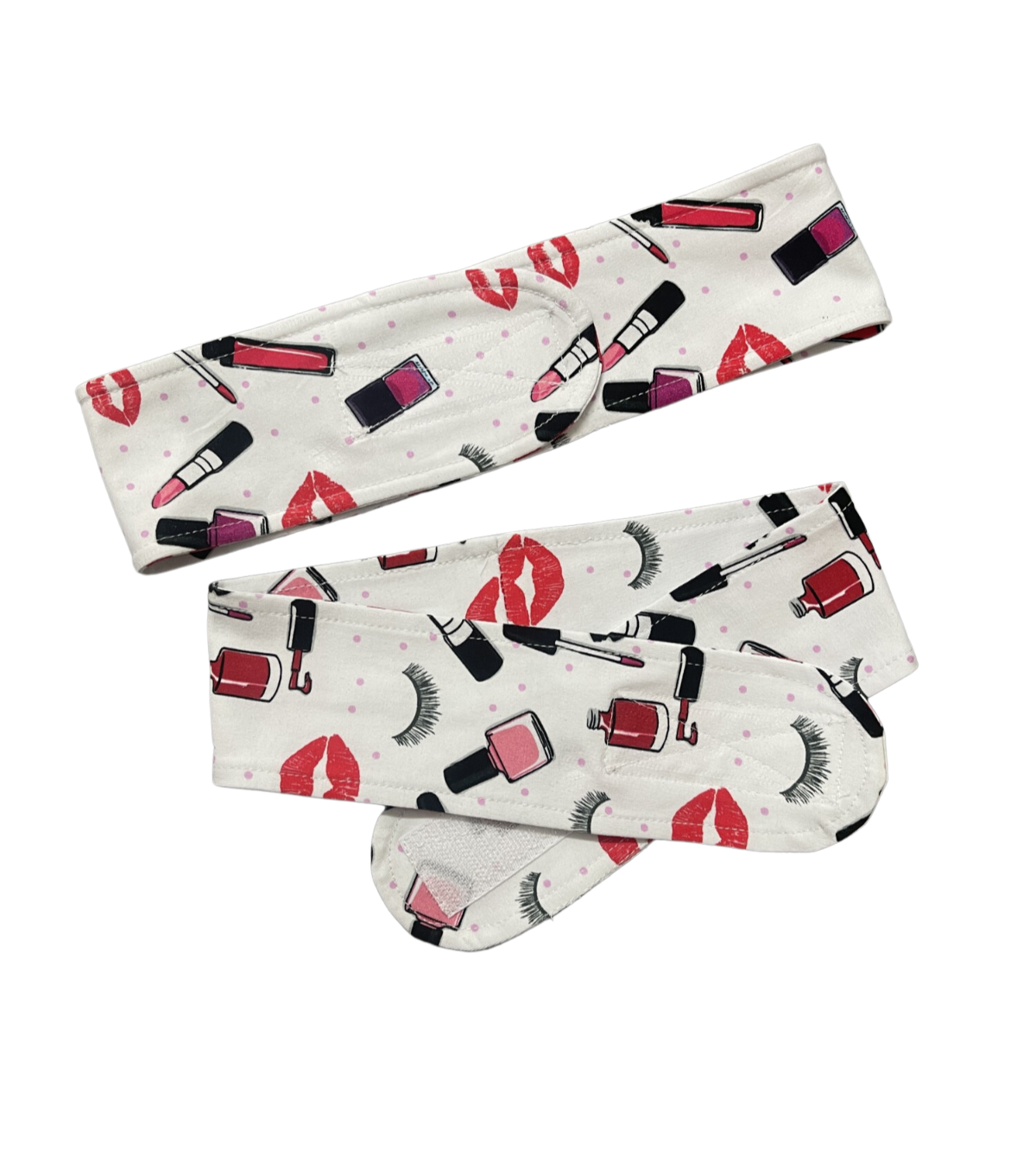 Opaska Kosmetyczna Z Dzianiny Make-Up Print Biała