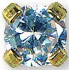 System75 4mm Cubic Zirconia w pazurkach kolor złoty