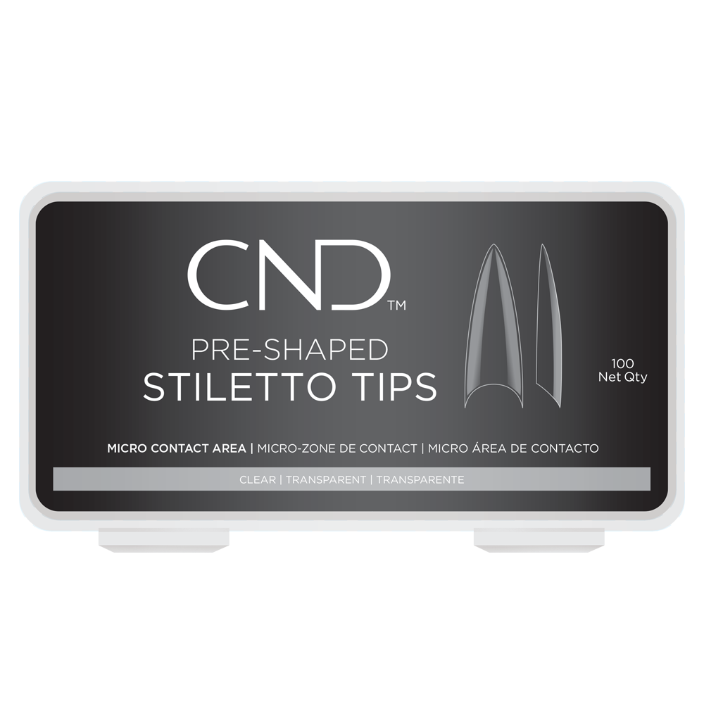 Cnd Tipsy Wstępnie Ukształtowane Stiletto 100 Szt.