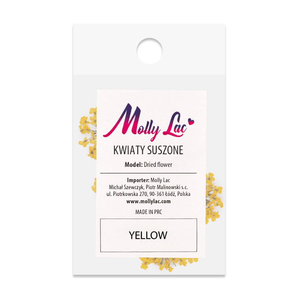 Mollylac Ozdoba Do Paznokci Suszone Kwiatki Yellow