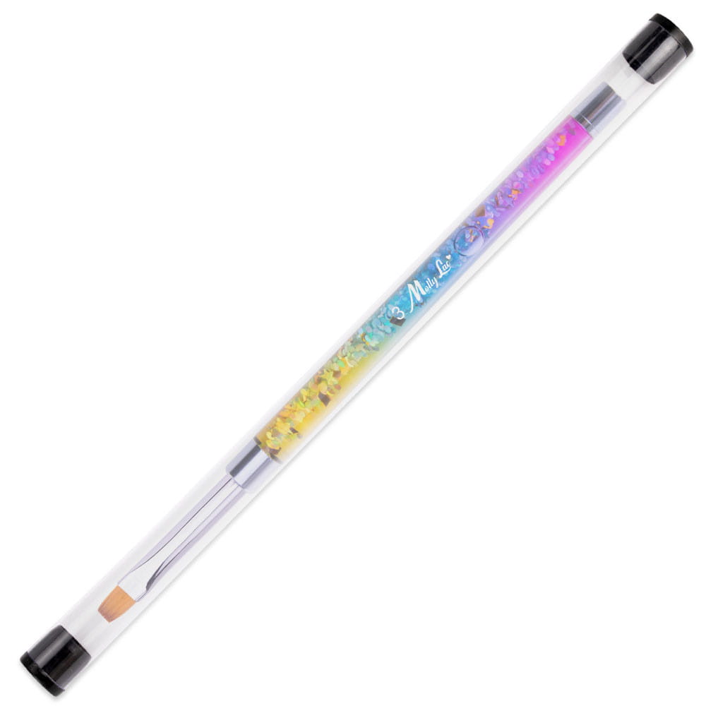 Pędzelek Do Żelu Kwadratowy Mollylac Pro Gel Rainbow 7mm Rozmiar 6 Nr 3