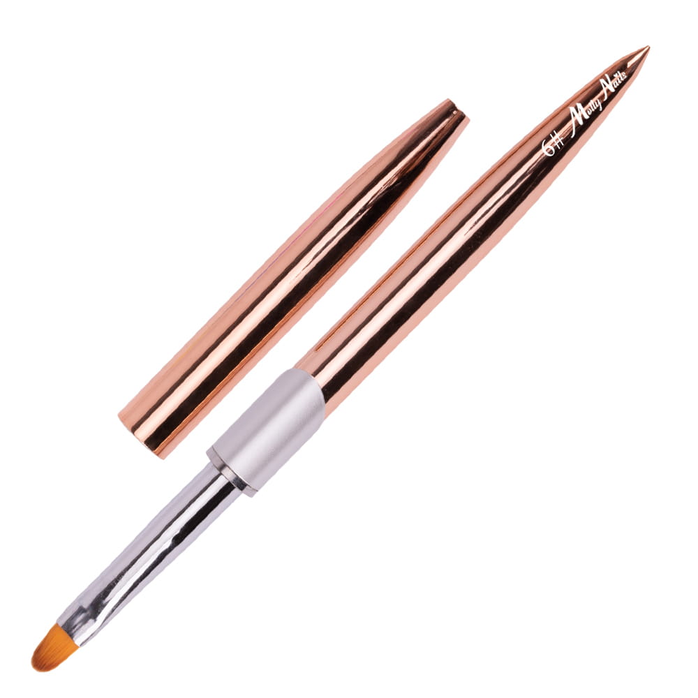 Molly Nails Pędzelek Do Żelu Rozmiar 6 Golden Owalny Długość Włosia 8mm Nr 10