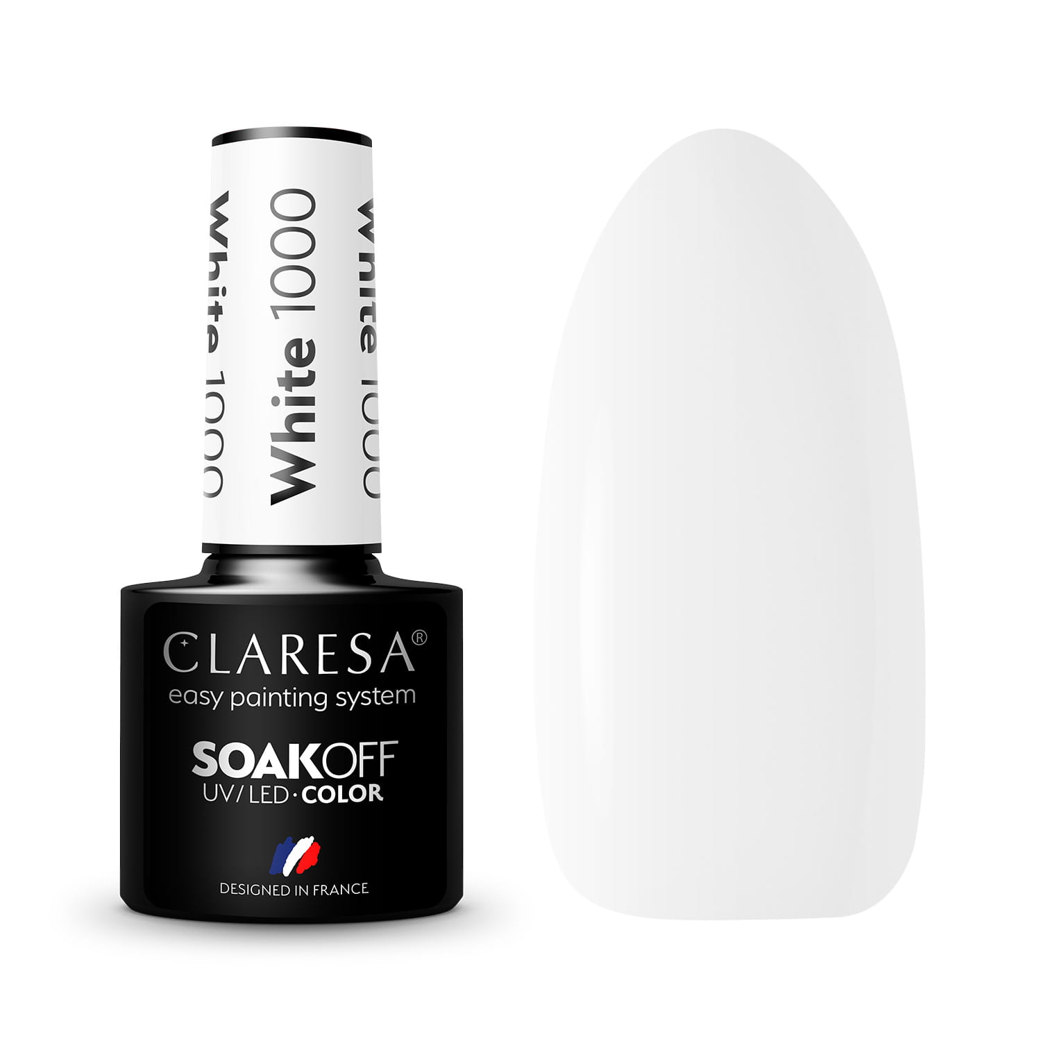 Claresa - Lakier hybrydowy WHITE 1000 -5g