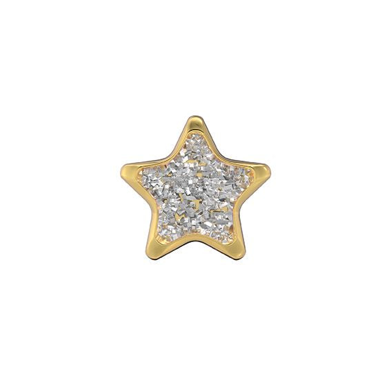 System75 Kolczyk Różowa Cubic/Zirconia Szlif Gwiaździsty 5mm (1)