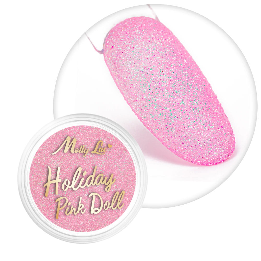 Mollylac Efekt Do Paznokci Holiday Pink Doll 1g Nr 2