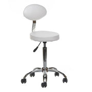 Taboret Kosmetyczny z Oparciem BH-7289 Biały