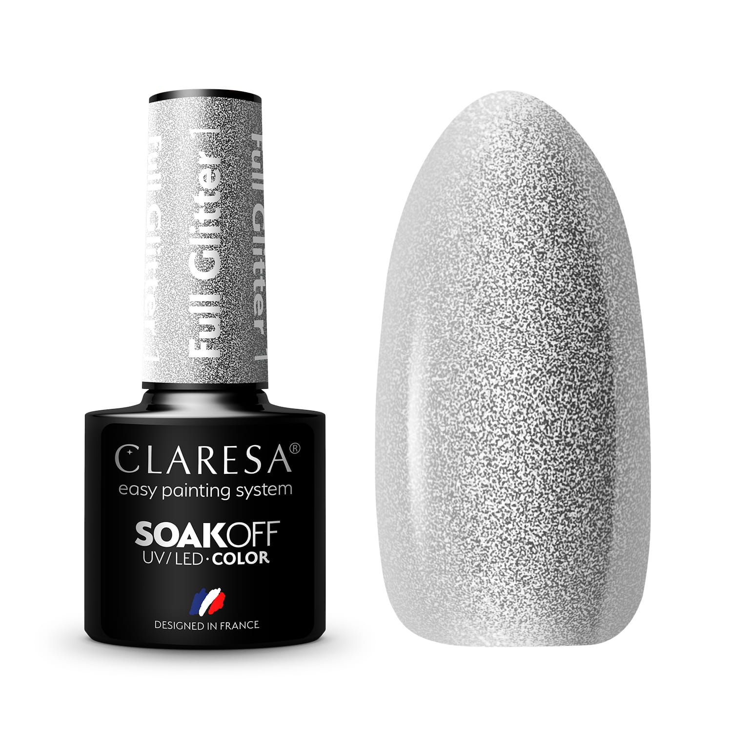 Claresa - Lakier hybrydowy FULL GLITTER 1 -5g