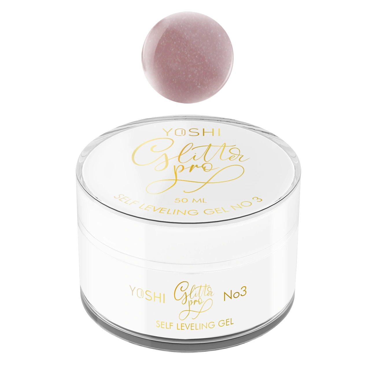 Yoshi - ŻEL BUDUJĄCY Samopoziomujący Glitter Pro No 3 50 ml